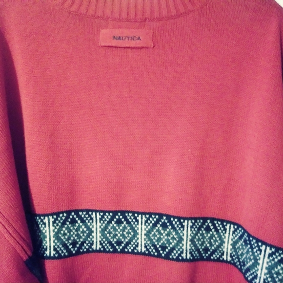 🍎NAUTICA SPORTY BIG MEN GIFTING A BRIGHT RED🍎NICE&NEW SWEATER. - Picture 6 of 6